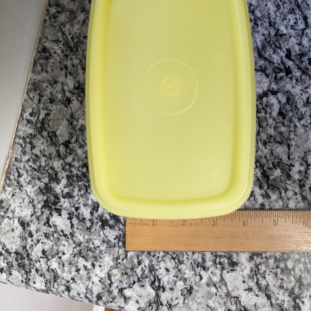 Tupperware Lemon Yellow Storage Container - Picture 2 of 5